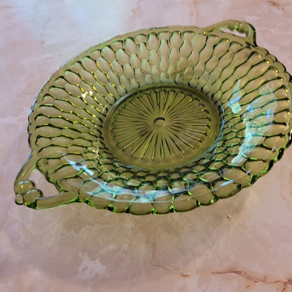 Other - ☆4/$20☆ Vintage green glass dish